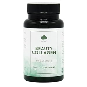 Beauty Collagen | Collagen & Hyaluronic Acid Supplement | 60 Capsules | Hydrolysed Marine Collagen | G&G Vitamins