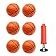 Coriver 6 Stück Mini Basketball Kleine für Reifen Aufblasbare Basketball Klein mit Pumpe, Poolbälle Beach Balls für Party Indoor Outdoor Spiel (Rot)