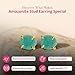Gempires Natural Raw Green Amazonite Prong Setting Stud Earrings For Women Gemstone Handmade Everyday Wear Earrings Gifts For All Occasions