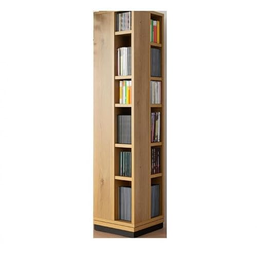 大川家具 回転 本棚 6段 高さ150cm[ナチュラル]