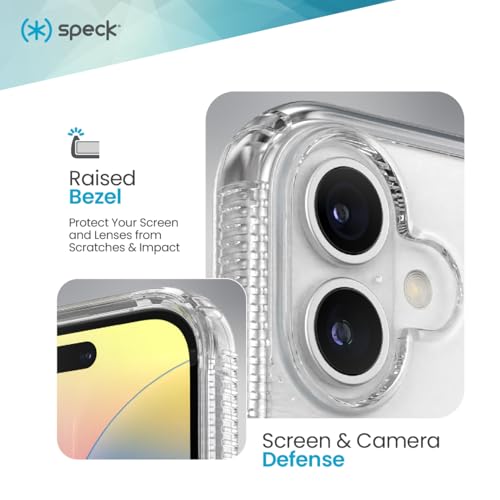 Image of Speck Clear iPhone 16 Case - Slim Phone Case - MagSafe - GemShell - Crystal Clear