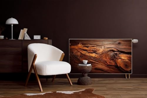 Protège et décore les radiateurs avec ce cache magnétique 110x60 texturé bois - 3