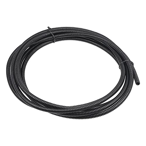 sourcing map 3,0M 4,5 X 7mm PP Flexible Corrugado Conducto Tubo para Jardín, Oficina Negro
