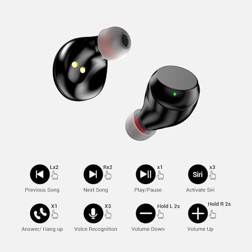 Image of EDYELL A1 Wireless Wireless:120H Playtime Bluetooth Earphones with LED Display In Ear Headphone with 3500Mah Charging Case ENCBuds Smooth Touch Control IPX7 Waterproof