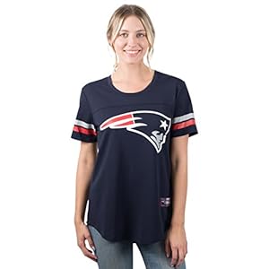 Ultra Game NFL Women’s Soft Mesh Varsity Stripe T-Shirt