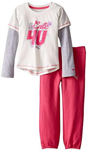 PUMA Girls' 2pc Long Sleeve Pant Set