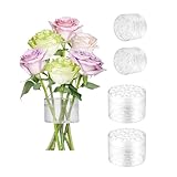 XFSRG Blumenstielhalter Kunststoff Rundes Design Blumenstütze Blumengesteck Accessoire für Zuhause und Büro(Transparent)