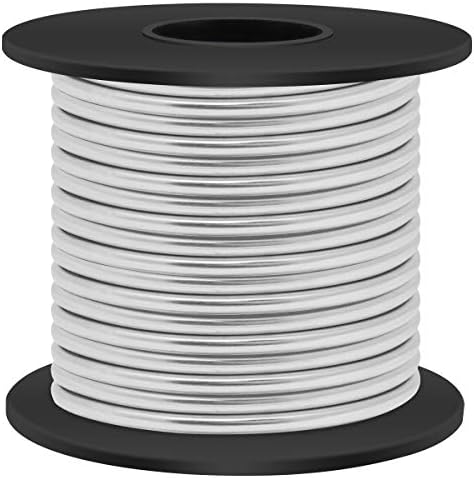 Zhichengbosi Aluminum Craft Wire, 3 mm x 10 m Silver Crafting Wires, Bendable Craft Silver Wire for DIY Sculpture Jewellery Making