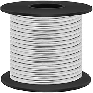 Zhichengbosi Aluminum Craft Wire, 3 mm x 10 m Silver Crafting Wires, Bendable Craft Silver Wire for DIY Sculpture Jewellery Making