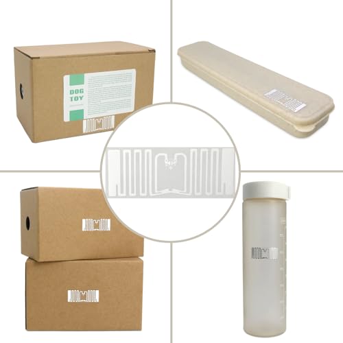 Image of UHF RFID Tag Sticker, 100PCS 860~960MHz Security Tags Long Range Distance ISO /IEC 18000-6C 96 Bits for Retail Anti-Theft Antenna Systems (Small RFID Sticker)