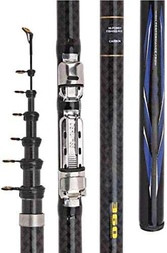 Canna da Pesca Portatile Asta di pesca telescopica...