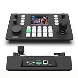 SZOOMSY PTZ Controller, 3.49“Lcd Screen, Real-Time Decoding Preview, Supports NDI POE, Visca Pelco-D/P, RS422/RS485, RS232, RJ45 LAN, Suitable For PTZ Camera Control Church Live/Events/Live Streaming