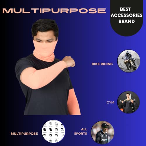 Image of NEON ROCK Winter Pure Cotton Combo Bandan Super Soft, Breathable for Winter Head, Hair & Arm Cover with UV Protection for Headband, Soft Neck Scarf for Biking, Gym, Yoga & Outdoor Use