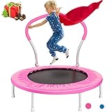 Merax 36' Mini Trampoline for Kids Exercise Rebounder Portable Trampoline with Handrail and Padded...