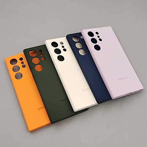 Coque arrière Samsung S23 Plus silicone liquide blanc protection