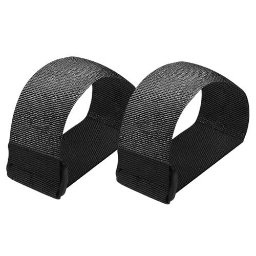 Correas de pedal elípticas - Correas ajustables de nailon para el pie, entrenador de piernas de dos piezas | Herramientas para equipos de entrenamiento | Reposapiés estable para el entrenamiento de