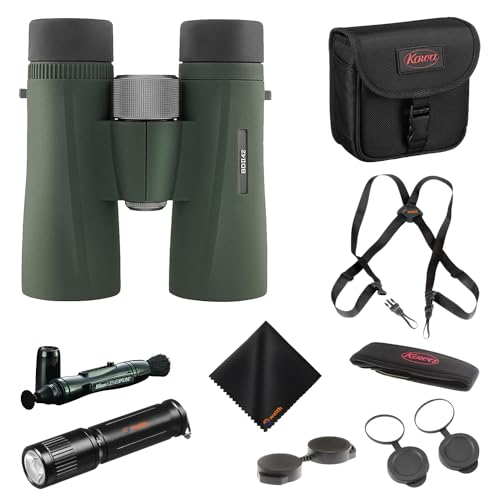 Kowa BD II XD Binocular - 8x42mm PROMINAR Roof Prism with Harness Strap, Flashlight, Lens Pen & Cleaning Cloth