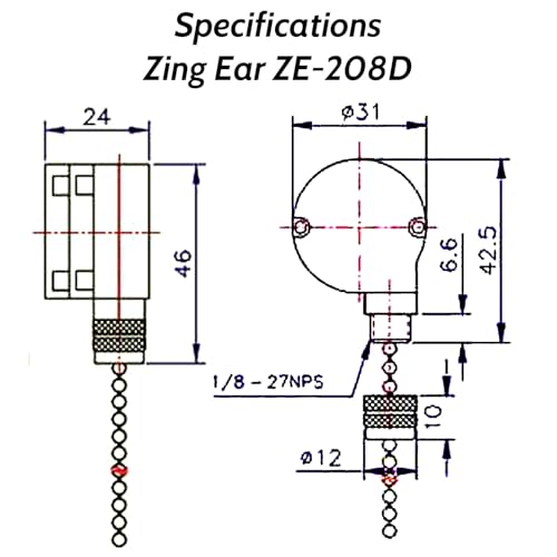 Image of Zing Ear ZE-208D Pull Chain Switch 3 Speed 8 Wire 3A 250VAC 6A 125VAC Cord Control Ceiling Fan Repair Kits Replacement Tools Hanging Fans Lights Appliances Cabinet Wall Lamps 3PCS（Argent）