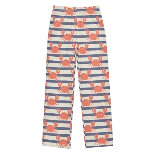 Boys' Pants Nautical Red Crab Long Bottoms Jogger Pants Elastic Waist Trousers with Pockets S-XL