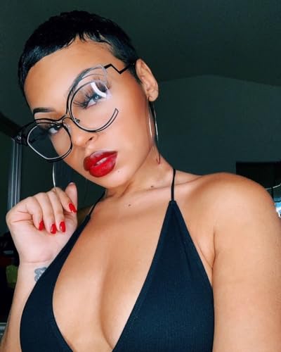 Image of VOOGLAM Oversize Cat Eye Eyeglasses for Women with Non-prescription Clear Lens Maggie GM0340