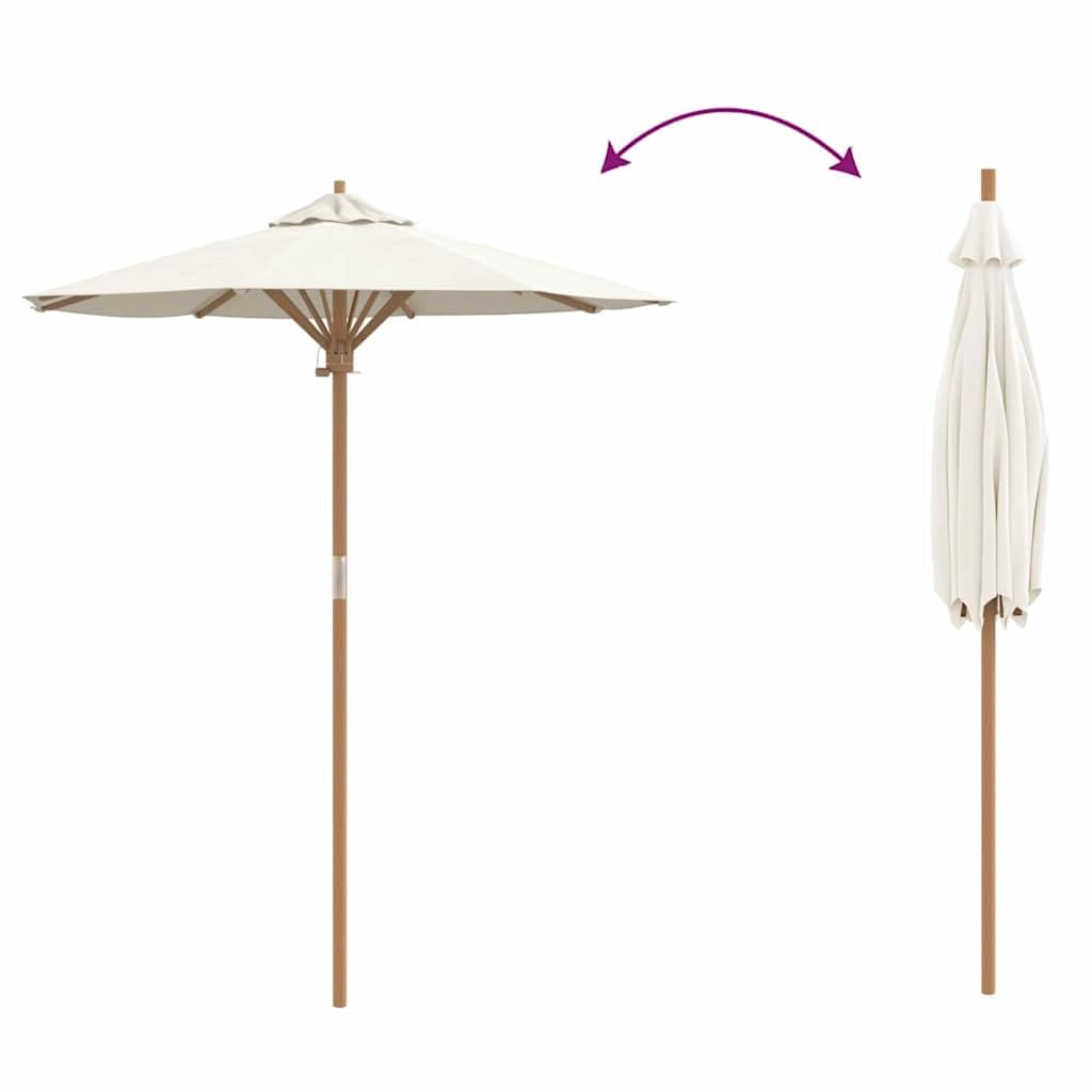 Genérico Sombrilla de jardín Crema Ø 270 x 260 cm Bambú,Casa y jardín,Jardín,Artículos de Exterior,Sombrillas-4108080