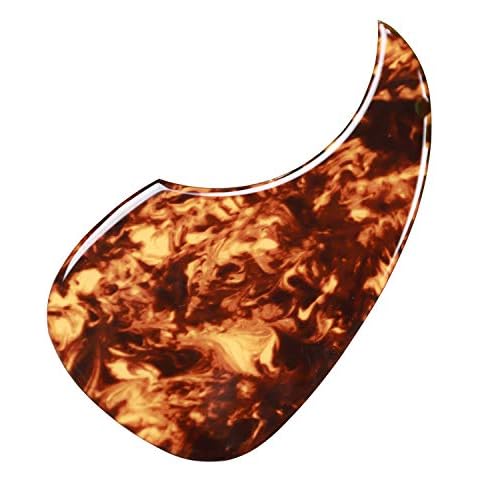Vencetmat Acoustic Guitar Pick Guard for Most Martin - Clear Amber Cover