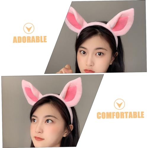 PartyKindom 4stücke Plüsch Stirnband Mit Schweineohren Für Tierkostüm Cosplay Kopfbedeckung Für Halloween Party Gastgeschenk Für Junge Mädchen Und Erwachsene Ohren Haarband Zootiere