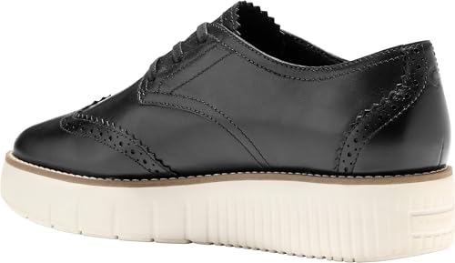 Cole Haan Cole Haan Womens Grand City Platform Oxford, Black/Ivory, 8-B US