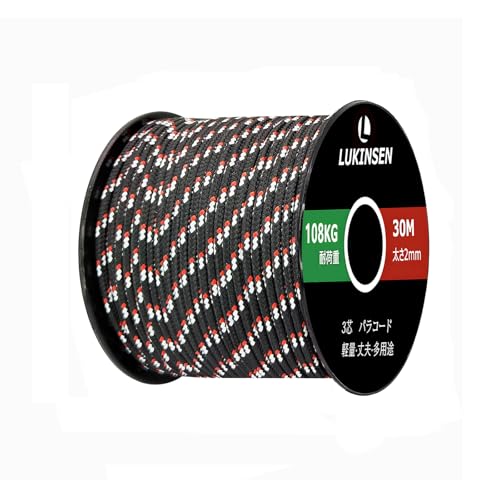 Lukinsen pR[h 2mm 3c 30m/60m pV[gR[h ω׏d108kg ׈ KC[v eg[v Lv AEghA DIY ҂ ANZT[p (ubNzCgbh, 30m)