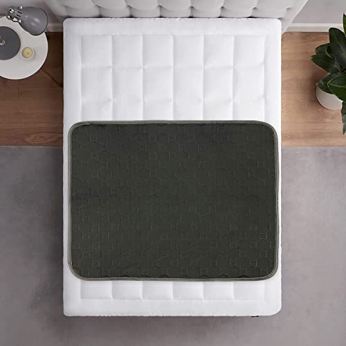 GRUENERDE Waschbare Matratzenauflage Inkontinenz Wasserdichte Inkontinenzunterlage Große 89x153cm Hochabsorbierende Unterlage für Bett Sofa Schwarz Cover
