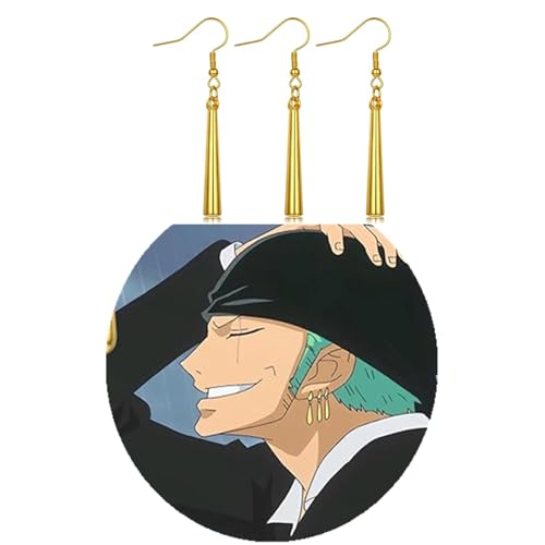 JinYu 10 Pcs One P. Earrings, Anime Dangle Earrings Costume Cosplay, Piercing Cuff Claw Drop Earrings Jewelry Gift for Anime Zoro Lover Fans3