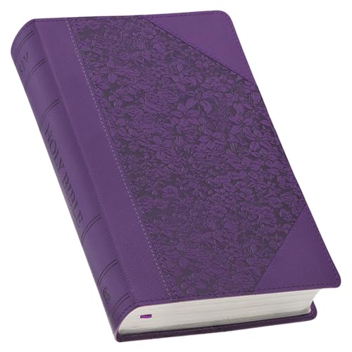 KJV Holy Bible, Giant Print Standard Size Faux Leather Red Letter Edition - Thumb Index & Ribbon Marker, King James Version, Purple Two-tone (KJV Standard GP Editions)