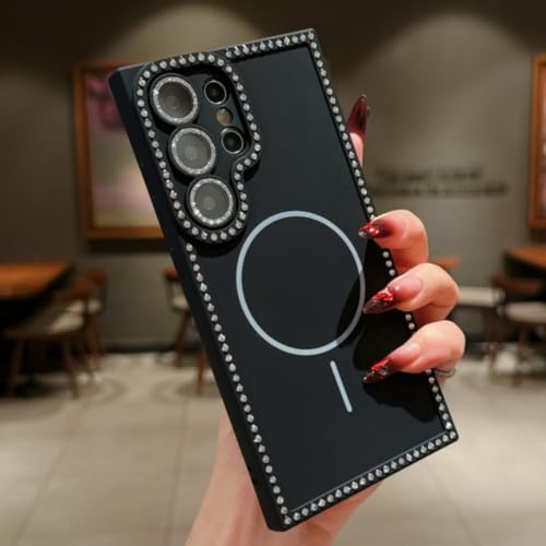 Étui magnétique pour Galaxy S23 protection paillettes