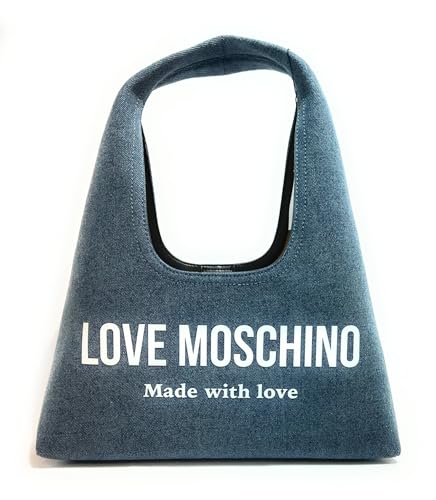Sac femme Love Moschino hobo denim bleu le sac moyen fonctionnel pour éviter le désordre