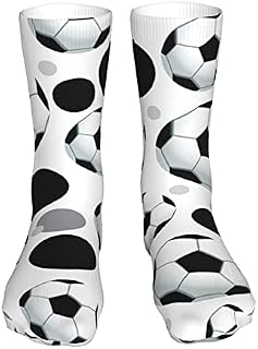 883 Compression Socks Soccer Ball White And Black Calf Socks Soft Athletic Socks Breathable Sports Socks For Walking Jogging Hiking 40cm