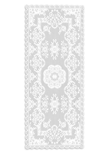 Heritage Lace Downton Abbey Grantham Table Runner, 14 x 36, White
