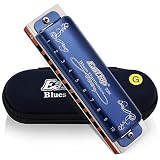 East top Harmonica diatonique, 10 trous 20 tons 008K Blues Mouth Organ Harmonica Key of G avec étui bleu, Harmonica standard pour adultes, professionnels et étudiants