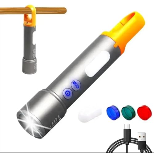 Image of COBA High Power Rechargeable LED Flashlight White Laser Torch Light with Hanging Multifunctional Head Shade Side COB Camping Reading