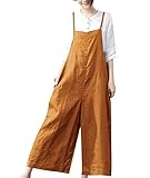 aket : 1 X Latzhose Minetom Damen Latzhose Retro Lange Overall Größe Jumpsuit Baggy Sommerhose Orange 3XL