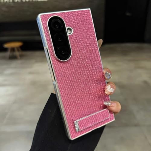 Coque Samsung Z Fold 4 rose idéale pour regarder des vidéos avec support pliable