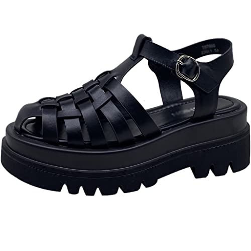 Women's SandalsPlatform Fashion Women Chunky Heels Shoes Beach Sandal Comfortable Sandalias