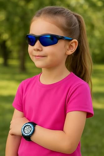 Image of Zynic Digital LED Sports Watch And Sunglasses | Stylish Combo Gifts For Kids Boys | UV Protection Sports Cooling Glasses Shade with Wrist Watch| Birthday Gift For Kids (Age 3 To 12)