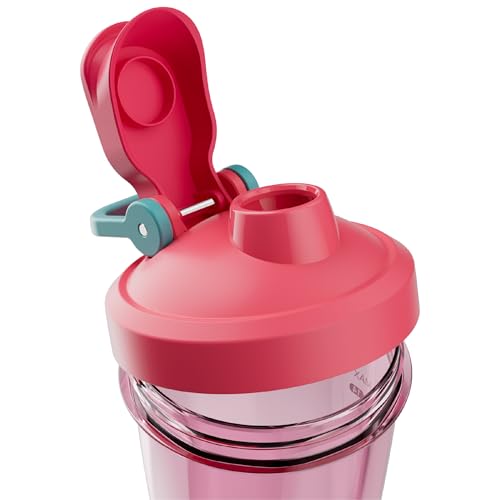 Image of VOLTRX VortexBoost Electric Shaker Bottle, USB C Rechargeable Protein Shake Mixer, Shaker Cups for Protein Shakes and Meal Replacement Shakes, BPA-Free, Made with Tritan, Solar Red, 24oz