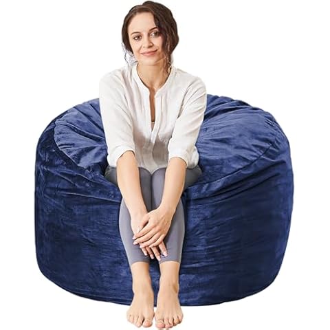 ILPEOD 3ft Memory Foam Bean Bag Chair Cover