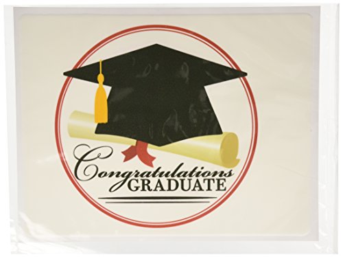 1/4 Sheet ~ Congratulations Graduate Graduation Cap ~ Edible Cake/Cupcake Topper - D973 #TOP5