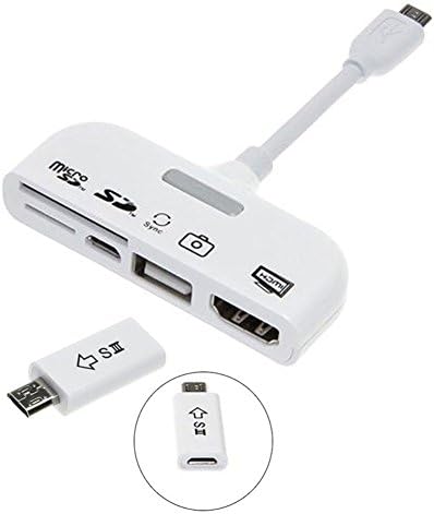 Hestio 5in1 Micro USB MHL to HDMI HDTV Adapter USB OTG SD Card Reader Connection Kit