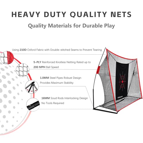 Golf Net,10x7FT Heavy Duty Golf Practice Net,Backyard Training Equipment - image 2