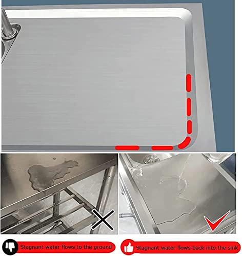 Évier autoportant facile à installer avec robinet et drain - 4