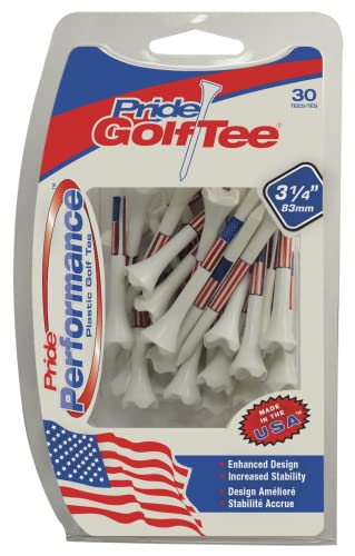 Pride Golf Tee Tees 30 Count White 3-1/4 Inch US
