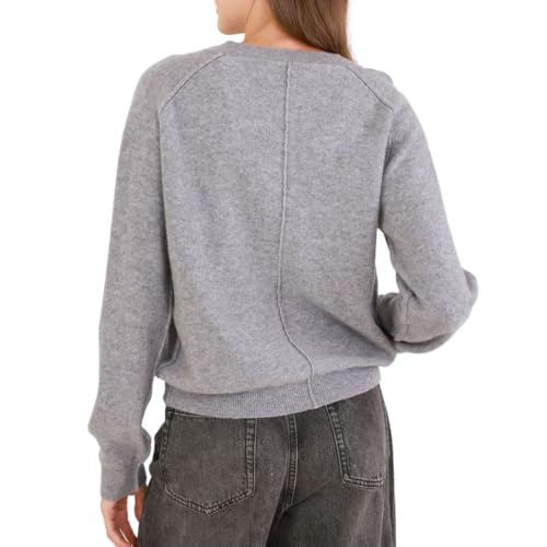 Image of Amazhiyu Women's 100% Wool Henley Sweaters Long Sleeve Button Up Tops